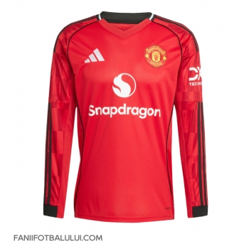 Manchester United Tricou Fotbal Replică 2025-26 Barbati Acasa Mâneci Lungi
